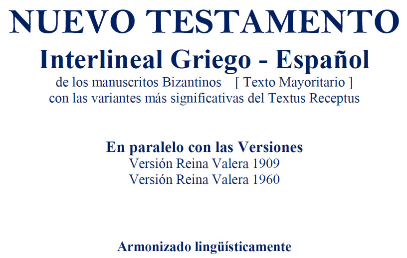 Interlineai Griego Del Nuevo Testamento Pdf Descargable